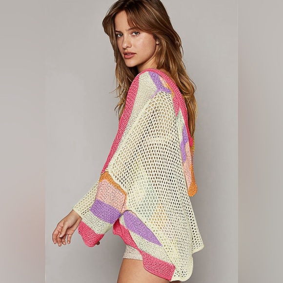 Raelynn oversized colorblock hooded sweater - Picture 3 of 3